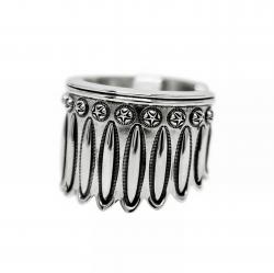 FEATHER HEAD STAR RING