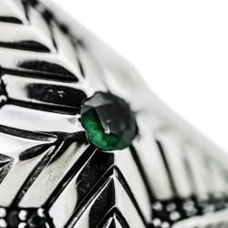 DEPP STAR RING WITH  NATURAL STONES - EMERALD