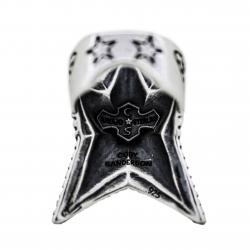 DEPP STAR RING WITH NATURAL STONES - RUBY