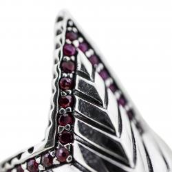 DEPP STAR RING WITH NATURAL STONES - RUBY