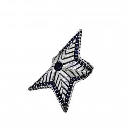 DEPP STAR RING WITH  NATURAL STONES - SAPPHIRE