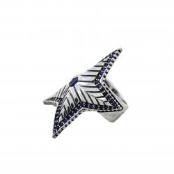 DEPP STAR RING WITH  NATURAL STONES - SAPPHIRE