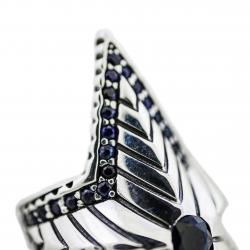 DEPP STAR RING WITH  NATURAL STONES - SAPPHIRE