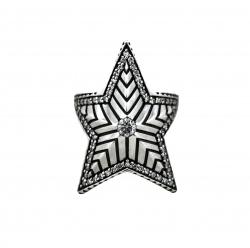 SMALL DEPP STAR RING WITH NATURAL STONES - DIAMOND