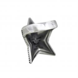 SMALL DEPP STAR RING WITH NATURAL STONES - RUBY