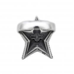 SMALLDEPP STAR RING WITH NATURAL STONES - EMERALD