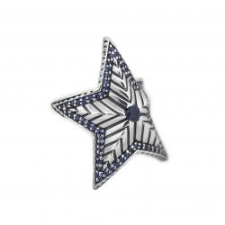 SMALLDEPP STAR RING WITH NATURAL STONES - SAPPHIRE
