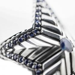 SMALLDEPP STAR RING WITH NATURAL STONES - SAPPHIRE