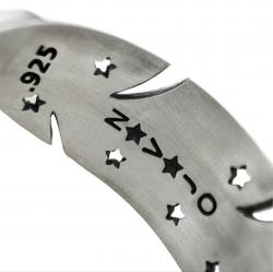 HEAVY CS NAVAJO SHERIFF STAR ARROW FEATHER BRACELET - STARRY