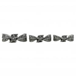 HEAVY CS NAVAJO SHERIFF STAR ARROW FEATHER BRACELET - STARRY