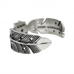HEAVY CS NAVAJO SHERIFF STAR ARROW FEATHER BRACELET - STARRY