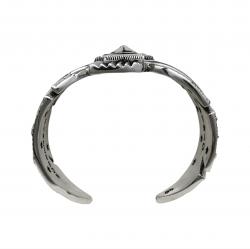 HEAVY CS NAVAJO SHERIFF STAR ARROW FEATHER BRACELET - STARRY
