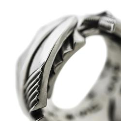 CS NAVAJO SHERIFF STAR ARROW FEATHER RING - STARRY