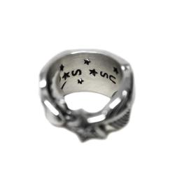 CS NAVAJO SHERIFF STAR ARROW FEATHER RING - STARRY