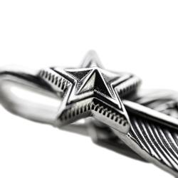 CS NAVAJO SHERIFF STAR ARROW FEATHER PENDANT – STARRY TAIPEI