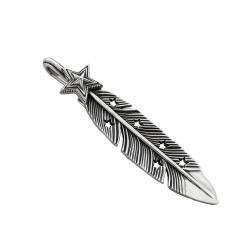 CS NAVAJO SHERIFF STAR ARROW FEATHER PENDANT – STARRY TAIPEI