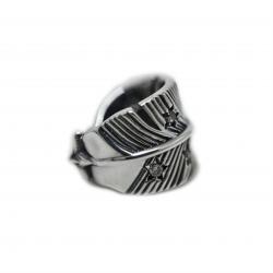 CS NAVAJO SHERIFF STAR ARROW  FEATHER BEAD WITH DIAMONDS - STARRY