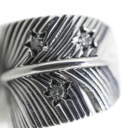 CS NAVAJO SHERIFF STAR ARROW  FEATHER BEAD WITH DIAMONDS - STARRY