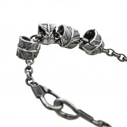 CS NAVAJO SHERIFF STAR ARROW  FEATHER BEAD WITH DIAMONDS - STARRY