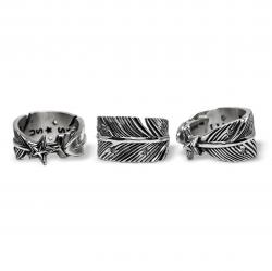 CS NAVAJO SHERIFF STAR  ARROW FEATHER RING WITH DIAMONDS - STARRY