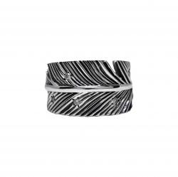 CS NAVAJO SHERIFF STAR  ARROW FEATHER RING WITH DIAMONDS - STARRY