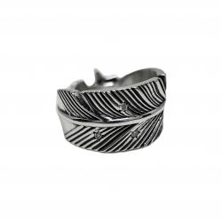 CS NAVAJO SHERIFF STAR  ARROW FEATHER RING WITH DIAMONDS - STARRY