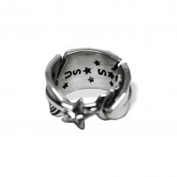 CS NAVAJO SHERIFF STAR  ARROW FEATHER RING WITH DIAMONDS - STARRY
