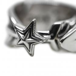 CS NAVAJO SHERIFF STAR  ARROW FEATHER RING WITH DIAMONDS - STARRY