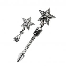 SMALL DEPP STAR PENDANT WITH ARROW SPRING