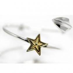 SHOOTING STARS SPIRAL BRACELET W / 18K STAR CUFF BRACELET W / 18K STAR CUFF