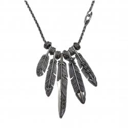 【SOLD OUT】CS NAVAJO TRIPLE STARS ON THE FIRST ARROW FEATHER PENDANT