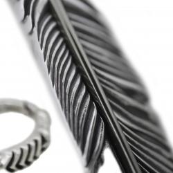 【SOLD OUT】CS NAVAJO TRIPLE STARS ON THE FIRST ARROW FEATHER PENDANT WITH ARROW SPRING