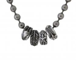 【SOLD OUT】STAR ARROW FEATHER HOLLOW RONDELLE BEAD