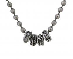 【SOLD OUT】STAR ARROW FEATHER HOLLOW RONDELLE BEAD WITH ROCK HEAD