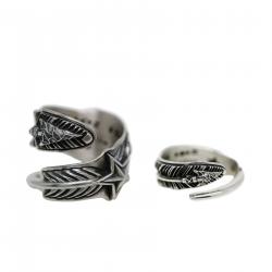【SOLD OUT】COUPLE CS NAVAJO SHERIFF STAR ARROW FEATHER RINGS / pair