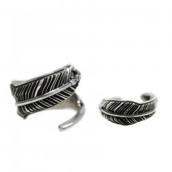 【SOLD OUT】COUPLE CS NAVAJO SHERIFF STAR ARROW FEATHER RINGS / pair