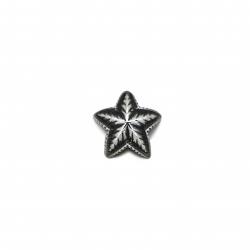 EXTRA TINY DOUBLE FACE DEPP STAR STUD PENDANT(Include 16" Silver Chain)