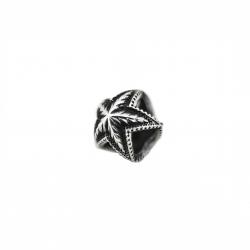 EXTRA TINY DOUBLE FACE DEPP STAR STUD PENDANT(Include 16" Silver Chain)