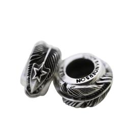 【SOLD OUT】CS NAVAJO HOLLOW STAR LEFT ARROW FEATHER  PENDANT WITH 2 BEADS