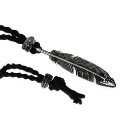 【SOLD OUT】CS NAVAJO HOLLOW STAR LEFT ARROW FEATHER  PENDANT WITH 2 BEADS