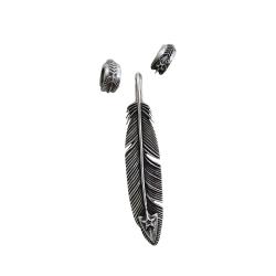 【SOLD OUT】CS NAVAJO HOLLOW STAR RIGHT ARROW FEATHER PENDANT WITH 2 BEADS