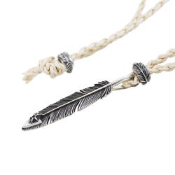 【SOLD OUT】CS NAVAJO HOLLOW STAR RIGHT ARROW FEATHER PENDANT WITH 2 BEADS