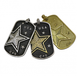 CS BEAT THE VIRUS DOG TAG 925/18K