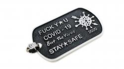 CS BEAT THE VIRUS DOG TAG 925/18K