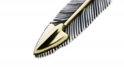 CS NAVAJO SHERIFF STAR ARROW FEATHER 925/18K