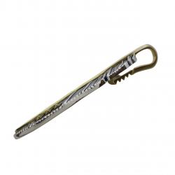 CS NAVAJO TRIPLE STARS ON THE FIRST ARROW FEATHER PENDANT 925/18K