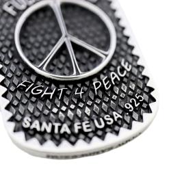 SKULL STAR FIGHT 4 PEACE DOG TAG 925/18K