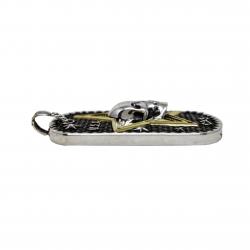 SKULL STAR FIGHT 4 PEACE DOG TAG 925/18K