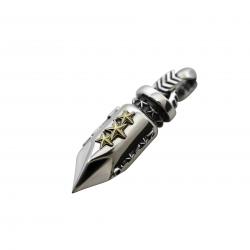 BIG AROMATIC BULLET ARROW TAIL BAIL PENDANT 925/18K