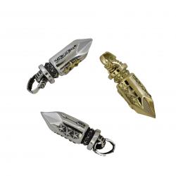 BIG AROMATIC BULLET ARROW TAIL BAIL PENDANT 925/18K